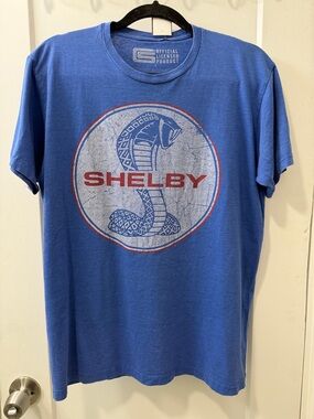 Selby Cobra Blue Short-Sleeve Graphic Tee with Red Logo